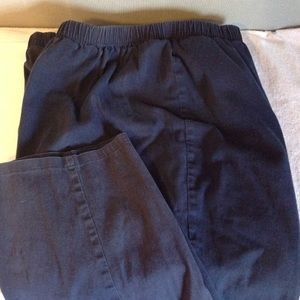 CATHERINES women's pants elastic waist 3XWP  blue